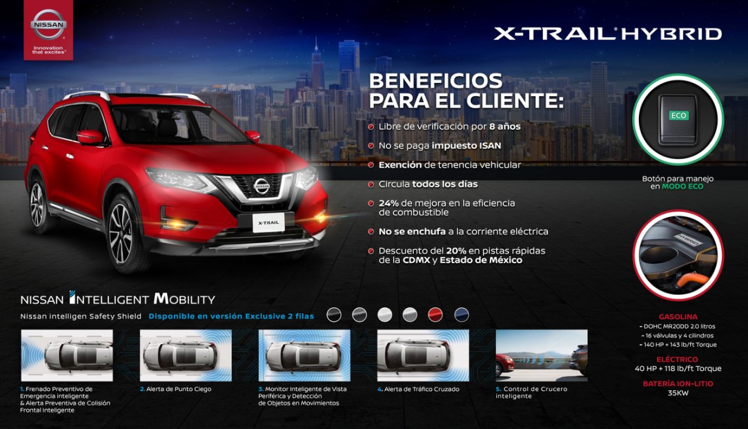 Nissan presenta en México X-Trail Híbrido, una apuesta hacia l