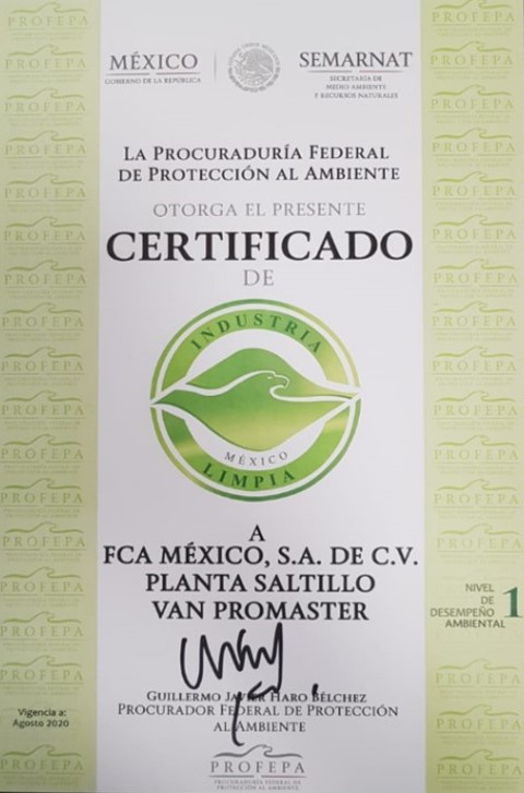 Certificado Industria Limpia SVAP