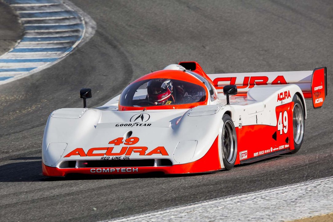 Parker Johnstone in the Spice Acura at the Monterey Motorsports