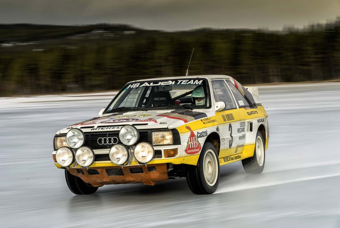 Stig Blomqvist, Rallye-world champion 1984, in Sport quattro Ral